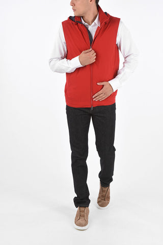 ZZEGNA Hooded Sleeveless Jacket