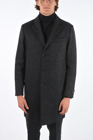 ZEGNA Z Cappotto 3 Bottoni in Lana Bouclé