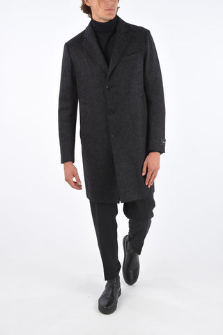 ZEGNA Z Cappotto 3 Bottoni in Lana Bouclé