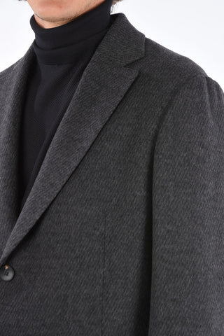 ZZEGNA Cappotto 2 Bottoni in Tweed