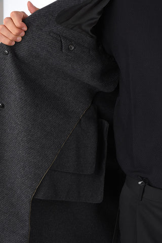 ZZEGNA Cappotto 2 Bottoni in Tweed