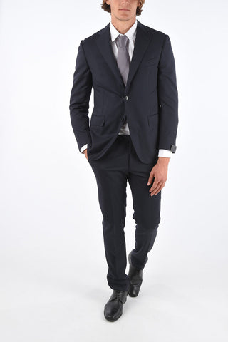 Virgin Wool No Hem Pants Suit
