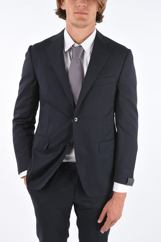 Virgin Wool No Hem Pants Suit