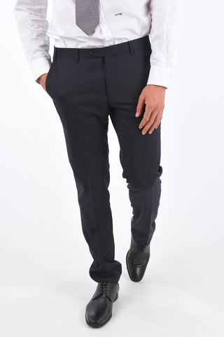 Virgin Wool No Hem Pants Suit