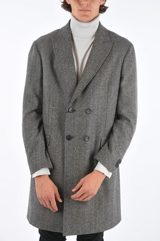 ZEGNA Z Tweed Double Breasted Coat