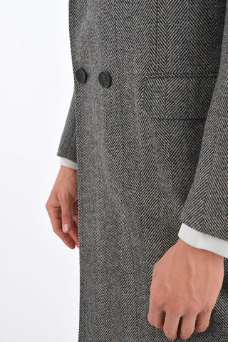 ZEGNA Z Tweed Double Breasted Coat