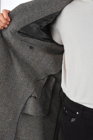 ZEGNA Z Tweed Double Breasted Coat
