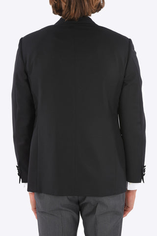 Jetted Pocket Peaked Lapel Blazer