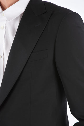 Jetted Pocket Peaked Lapel Blazer