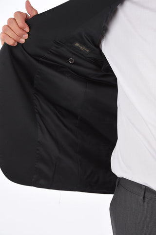 Jetted Pocket Peaked Lapel Blazer