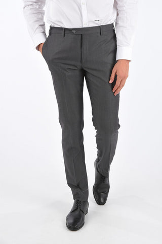 Cuffed Hem Pencil Stroped Pants