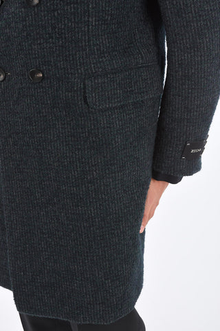 ZEGNA Z Tweed Double Breasted Coat