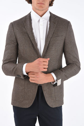 Blazer GATE in Lana Vergine Melange con Tasche a Toppa