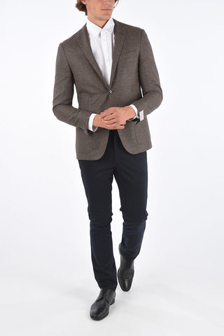 Blazer GATE in Lana Vergine Melange con Tasche a Toppa