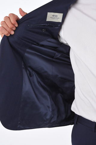 CC COLLECTION Flap Pocket RESET Pinstriped Suit