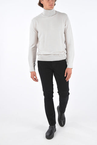 EZ LUXURY Maglia in Seta a Collo Alto
