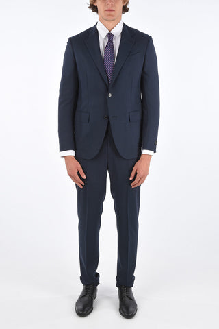 EZ TAILORING Pin Check Wool 2 Button Suit