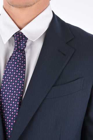 EZ TAILORING Pin Check Wool 2 Button Suit