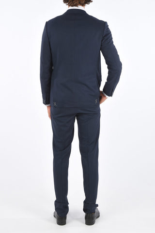EZ TAILORING Pin Check Wool 2 Button Suit