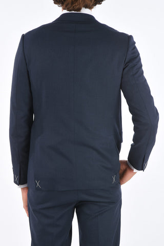 EZ TAILORING Pin Check Wool 2 Button Suit