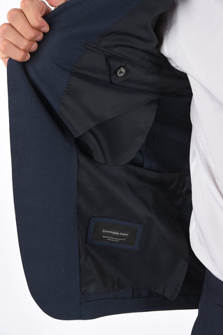 EZ TAILORING Pin Check Wool 2 Button Suit