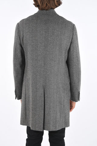 ZEGNA Z Cappotto Herringbone 3 Bottoni