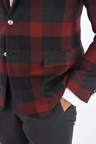 CC COLLECTION Flap Pocket REFINED Tartan Blazer