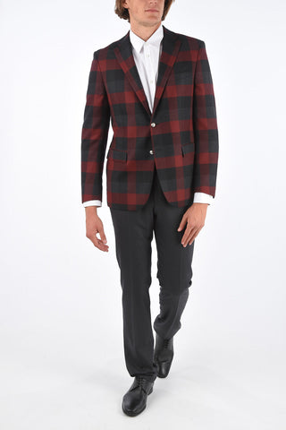 CC COLLECTION Flap Pocket REFINED Tartan Blazer