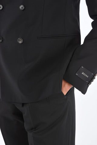 ZEGNA Z Doble-Breasted Blazer with Peak Lapel