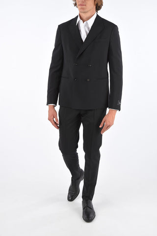 ZEGNA Z Doble-Breasted Blazer with Peak Lapel