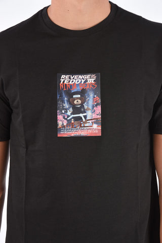 T-Shirt Slim Fit NINJA BEARS in Cotone e Modal
