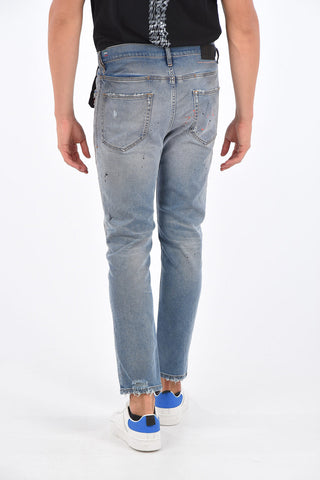 Distressed D-EETAR-SP Tapered Fit Jeans 17cm