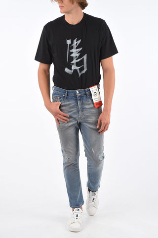 Distressed D-EETAR-SP Tapered Fit Jeans 17cm