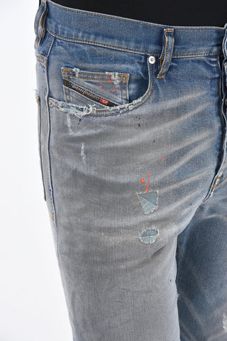 Distressed D-EETAR-SP Tapered Fit Jeans 17cm