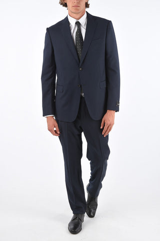 ZEGNA Z Abito Gessato con Revers Classico