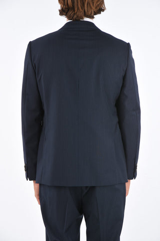 ZEGNA Z Abito Gessato con Revers Classico