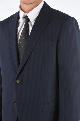 ZEGNA Z Abito Gessato con Revers Classico