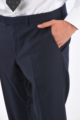 ZEGNA Z Abito Gessato con Revers Classico