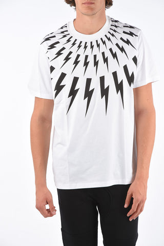 Regular Slim Fit FAIRISLE THUNDERBOLT Crew-Neck T-Shirt