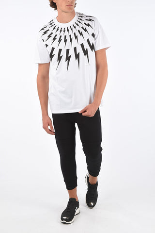 Regular Slim Fit FAIRISLE THUNDERBOLT Crew-Neck T-Shirt