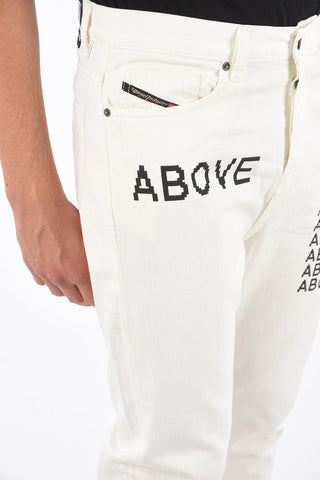 Carrot Fit Jeans D-VIDER-SP2 with SOLITUDE FROM ABOVE PRINT 17cm