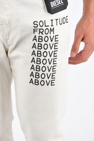 Carrot Fit Jeans D-VIDER-SP2 with SOLITUDE FROM ABOVE PRINT 17cm