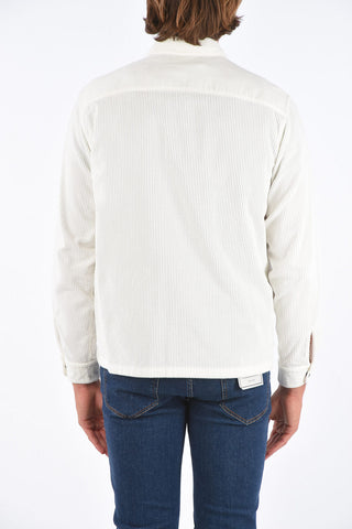 ZZEGNA Corduroy Snap Button Overshirt