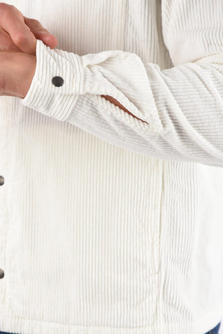 ZZEGNA Corduroy Snap Button Overshirt