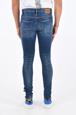 Stonewashed D-ISTORT-X Skinny Fit Jeans 14cm