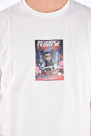T-Shirt Slim Fit NINJA BEARS in Cotone e Modal