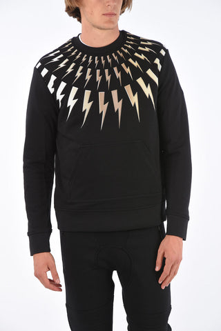 Felpa Slim Fit FAIRISLE THUNDERBOLT con Maxi Tasca a Toppa