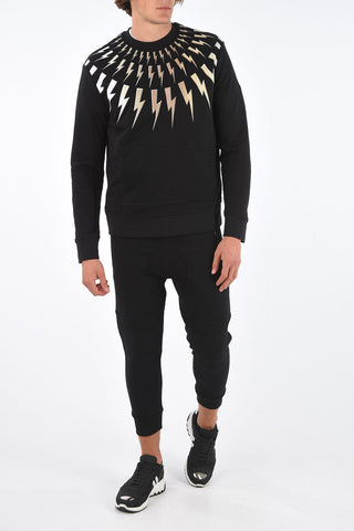 Felpa Slim Fit FAIRISLE THUNDERBOLT con Maxi Tasca a Toppa
