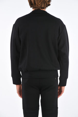 Printed Blouson Fit Crew-Neck Sweatshirt