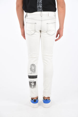 Printed D-STRUKT-SP5 Tapered Fit Jeans 15cm